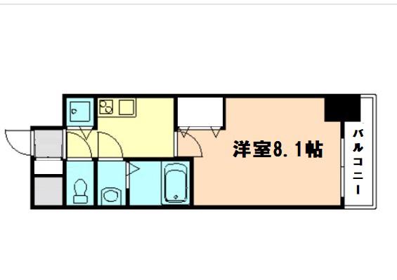 サムティ阿波座ベルシア(1K/7階)の間取り写真