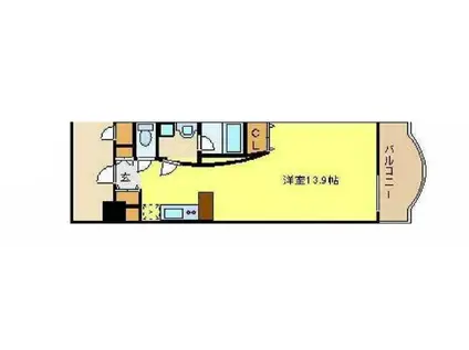 LUMO2天満(ワンルーム/7階)の間取り写真
