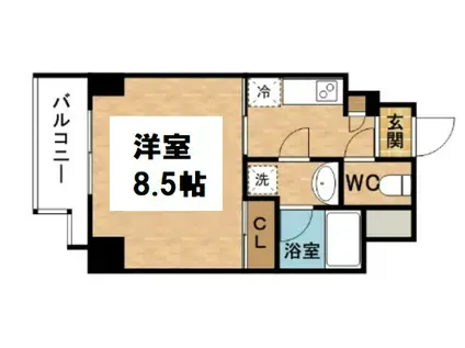 アスヴェル梅田北(1K/11階)の間取り写真