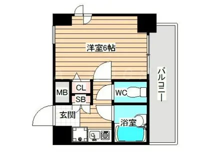エステムコート梅田北(1K/5階)の間取り写真