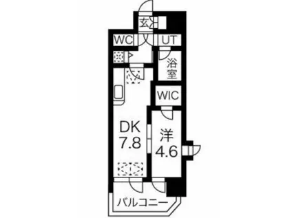 ノース VILLAGE 伍番館(1DK/9階)の間取り写真