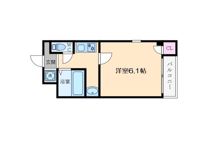 オーキッドコート北堀江(1K/10階)の間取り写真