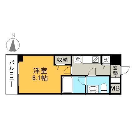 アクロス福島アーバンヒルズ(1K/2階)の間取り写真