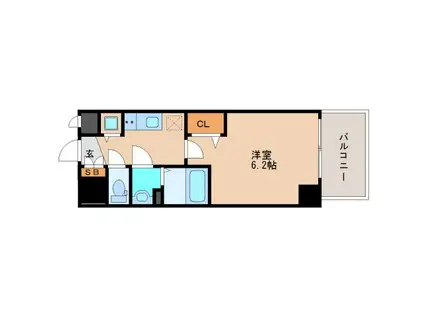 プレサンス北堀江(1K/8階)の間取り写真