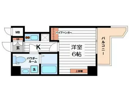 レジュールアッシュ谷町(1K/5階)の間取り写真