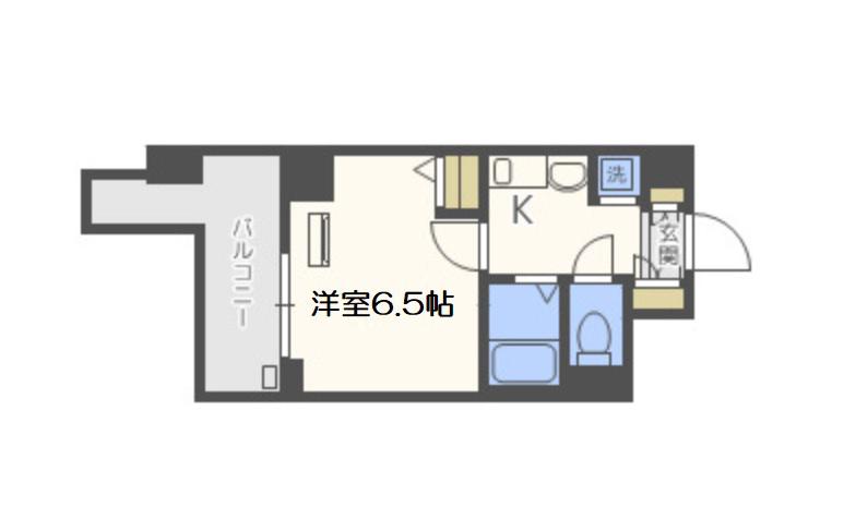 ラナップスクエア中之島公園(1K/4階)の間取り写真