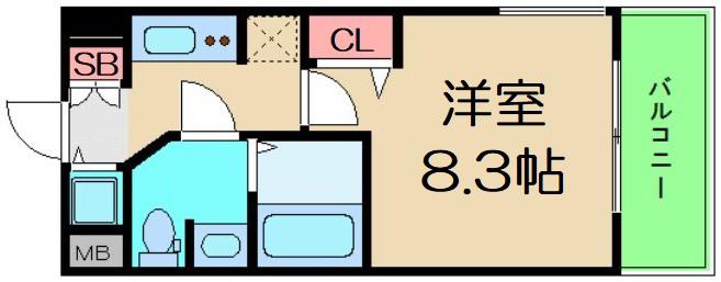レオンコンフォート本町東(1K/5階)の間取り写真