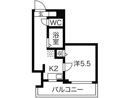ライラック都島本通(1K/3階)の間取り写真