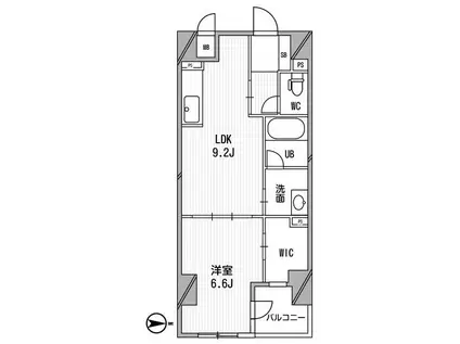 アーデンタワー北堀江(1LDK/4階)の間取り写真