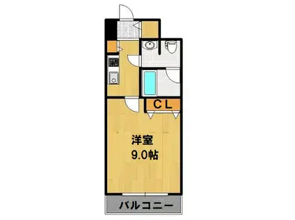 プラウドフラット新大阪(1K/6階)の間取り写真