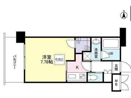 レジディア新大阪Ⅱ(1K/7階)の間取り写真