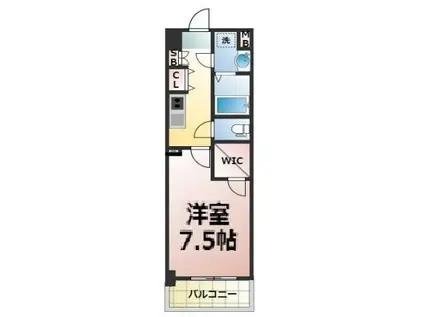 フォーリアライズ大阪ウエストベイ(1K/4階)の間取り写真