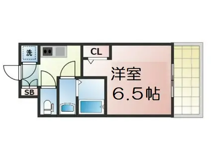 エスプレイス大阪城サウス(1K/3階)の間取り写真