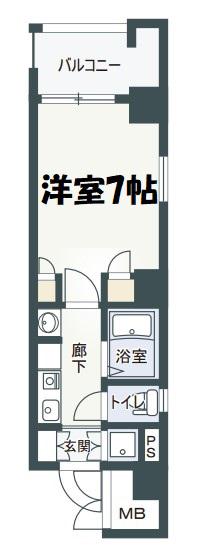 KOBAYASHI YOKOビル(1K/8階)の間取り写真