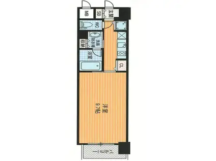 インザグレイス天神橋(1K/3階)の間取り写真