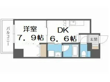 アーバネス淀川(1DK/8階)の間取り写真