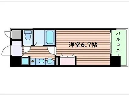 エイペックス天神橋I(1K/7階)の間取り写真