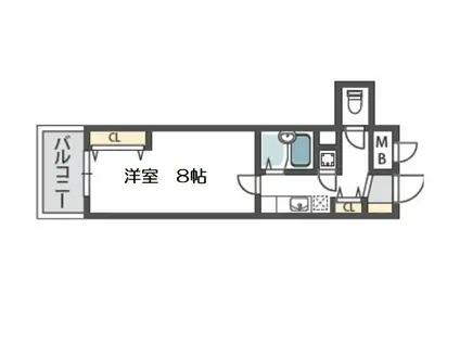フィレンツェ(1K/5階)の間取り写真
