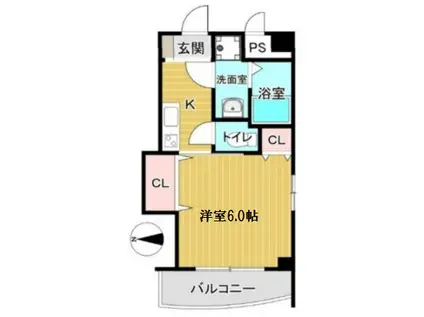 マロット天神橋(1K/8階)の間取り写真