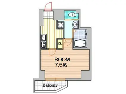 オリエンタル南堀江(1K/5階)の間取り写真