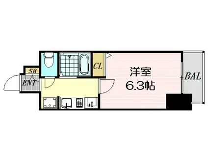 エステムコート新大阪Ⅶステーションプレミアム(1K/10階)の間取り写真