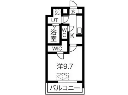 スプランディッド新大阪DUE(1K/7階)の間取り写真