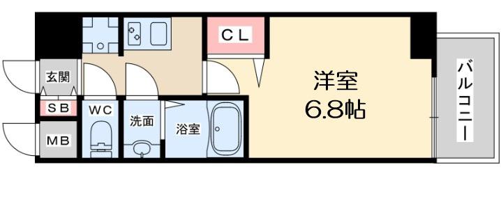レシオス新大阪ノース(1K/3階)の間取り写真