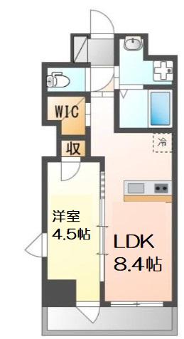 サウスガーデンレジデンス(1LDK/9階)の間取り写真