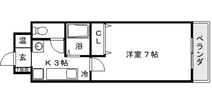 フィレンツェなんば南(1K/6階)の間取り写真