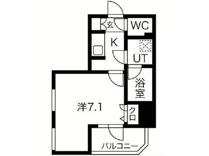 エスライズ日本橋(1K/3階)の間取り写真