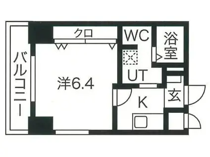 ラ・フォーレ松ヶ枝町Ⅲ(1K/10階)の間取り写真