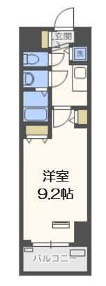 クリスタルグランツ心斎橋イースト(1K/5階)の間取り写真