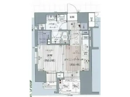 プレサンスNEO中之島公園(1DK/7階)の間取り写真