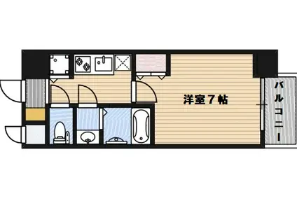 W-STYLE新大阪(1K/7階)の間取り写真