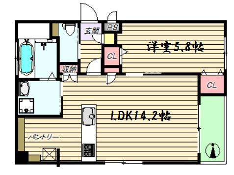 フローラ梅田東(1LDK/7階)の間取り写真