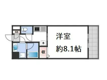 エグゼ大阪ドームⅡ(1K/6階)の間取り写真