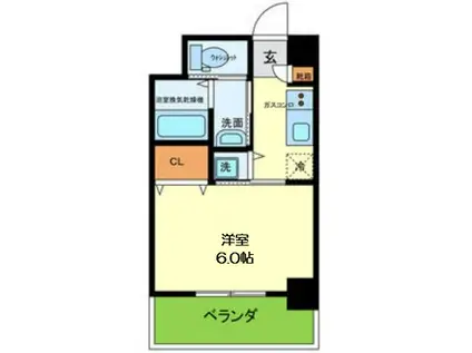 プロスパー十三(1K/5階)の間取り写真