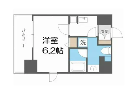 セイワパレス大今里(1K/4階)の間取り写真