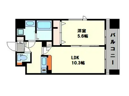 アーバネックス・谷町(1LDK/10階)の間取り写真