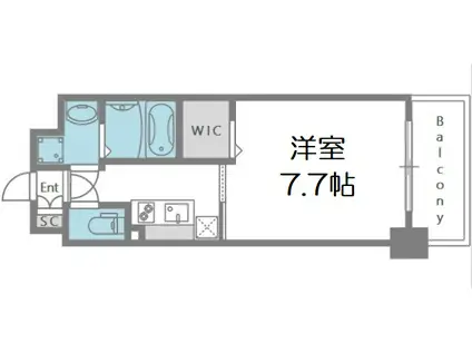 ミラージュパレス新梅田RIO(1K/4階)の間取り写真