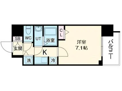 S-RESIDENCE天満GRACIS(1K/10階)の間取り写真