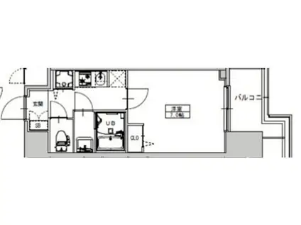 S-RESIDENCE天満GRACIS(1K/2階)の間取り写真