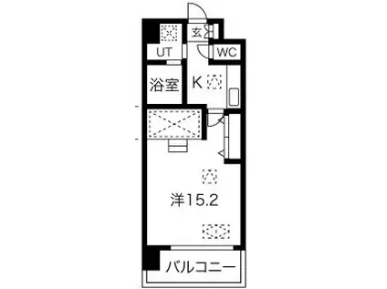 ノース VILLAGE BIRTH PLACE(1K/6階)の間取り写真