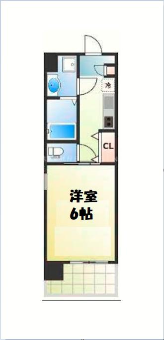 REFLEX(1K/4階)の間取り写真