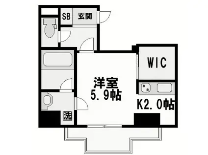 アスヴェル梅田北(ワンルーム/4階)の間取り写真