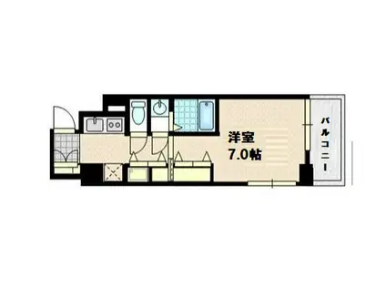 ユーレジデンス淀屋橋(1K/9階)の間取り写真