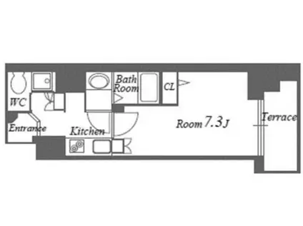 アクティ天満橋(1K/4階)の間取り写真