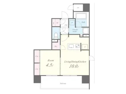 セイワパレス森ノ宮中央(1LDK/5階)の間取り写真