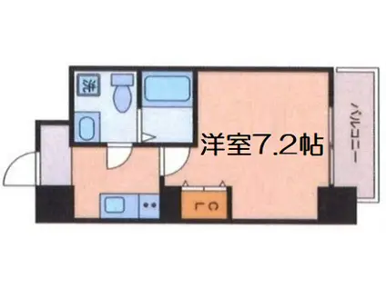 リヴィアス難波ルーチェ(1K/8階)の間取り写真