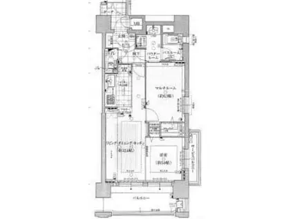 エステムコート京橋セレブⅠポーラスター(2LDK/9階)の間取り写真
